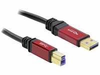 Delock USB 3 Kabel Stecker-A an Stecker-B 1 m USB-Kabel, (1.00 cm), vergoldete