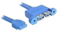 Delock 82941 USB Kabel USB 3.2 Gen 1 (3.1 Gen 1) 0,45 m 2 x USB A 5 Gbit/s...