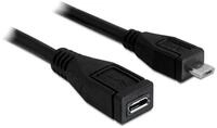 Delock DeLOCK 83248 USB Kabel USB 2.0 1 m Micro-USB B 0,48 Gbit/s Schwarz...