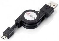 Equip USB-Kabel, USB 2.0 A zu Micro-B, USB 2.0, Ausziehbares Kabel f&uuml;r Flexibilit&auml;t