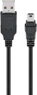 Goobay 50767 USB Kabel USB 2.0 1,8 m USB A Mini-USB B 0,48 Gbit/s Schwarz...