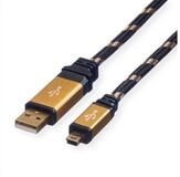 ROLINE GOLD USB 2.0 Kabel USB-Kabel, USB 2.0 Typ A M&auml;nnlich (Stecker), USB 2.0 Typ