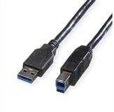 ROLINE USB 3.2 Gen 1 Kabel, Typ A-B USB-Kabel, USB 3 Typ A M&auml;nnlich (Stecker), USB 3