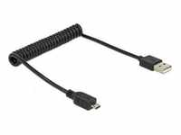 Delock Kabel USB 2.0-A Stecker > USB micro-B Stecker Spiralkabel...