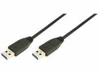 LogiLink ® USB 3 Anschlusskabel St A/St A 3 m USB-Kabel