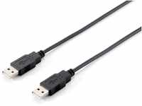 Equip Equip USB Kabel 2.0 A -> A St/St 5.00m schwarz Polybeute USB-Kabel