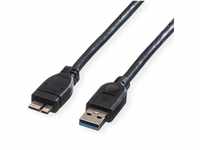 ROLINE USB 3.2 Gen 1 Kabel, A ST - Micro A ST USB-Kabel, USB 3 Typ A Männlich