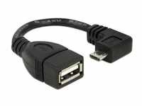 Delock USB 2.0 Adapter, Micro USB Stecker 90° > USB-A Buchse USB-Kabel