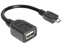 Delock USB-OTG Adapter micro-B/A USB-Kabel, (15.00 cm), mit OTG-Funktion