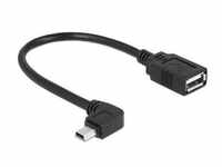 Delock Kabel Mini USB Stecker gewinkelt > USB 2.0-A Buchse OTG 16 cm...