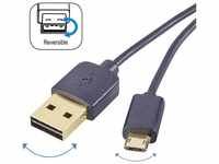 Renkforce USB 2 Typ A / Micro-B Anschlusskabel 1 m mit USB-Kabel, beidseitig