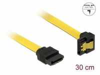 Delock SATA 6 Gb/s Kabel gerade auf unten gewinkelt 30 cm gelb Computer-Kabel