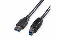 ROLINE USB 3.2 Gen 1 Kabel, Typ A-B,1.8 m USB-Kabel, Geschirmt