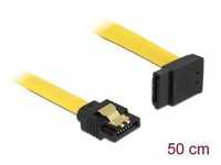 Delock SATA 6 Gb/s Kabel gerade auf oben gewinkelt 50 cm gelb Computer-Kabel,...