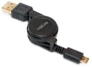 LogiLink LOGILINK USB 2.0 Kabel USB-A/Micro-USB, 0,75 m, Aufrollautomatik USB-Kabel