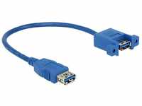 Delock Kabel USB 3 Typ-A Buchse zu USB 3 Typ-A Buchse USB-Kabel, (25.00 cm)