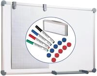 MAUL Magnettafel Whiteboard 2000 Maulpro 90x120cm Ecken grau Komplett-Set