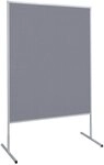 MAUL Standtafel Moderationstafel Standard grau 150x120 cm beidseitig als Pinnwand