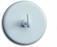 MAUL Magnet Kraftmagnet mit Haken 47mm Durchmesser 15kg Haftkraft 5 St&uuml;ck wei&szlig;