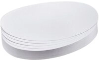 FRANKEN Moderationskoffer Moderations-Karte Oval 190mmx110mm Wei&szlig; 500 St&uuml;ck
