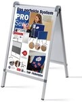 FRANKEN Stehsammler Kundenstopper Outdoor Pro A1 silber