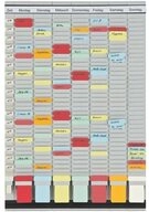 FRANKEN Wandtafel T-Karten Planer Universalplaner 47,7x78cm 7+1 Tr&auml;ger grau