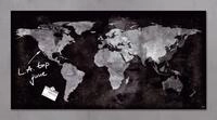 Sigel Tafel Glas-Magnetboard artverum&reg; - Weltkugel, schwarz, 91 x 46 cm