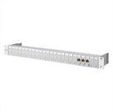 Metz Connect 19"-Panel 1HE best&uuml;ckt mit 24 E-DAT Modulen Cat.6A (Class EA)