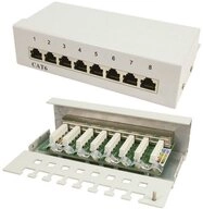 LogiLink CAT 6 8 Port Patchbox NP0016A Netzwerk-Patch-Panel
