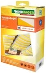 Windhager Sonnensegel, f&uuml;r Seilspannmarkise, inklusive Laufhaken, 4,2x1,4 m