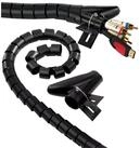 Hama Kabelspirale 2m 25mm Spiralschlauch Schwarz Computer-Kabel, Kein, (200 cm),