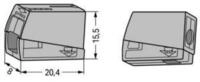 WAGO Klemmbefestigung WAGO GmbH& Co. KG Leuchtenklemme 1,0-2,5mmq grau 224-101...