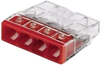 WAGO Koax-Kabelverbinder WAGO GmbH& Co. KG Verbindungsdosenklemme 4x 0.5-2.5 rot