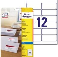 Avery Zweckform Etiketten J8177-25 99,1 x 42,3 mm Adressetiketten wei&szlig;