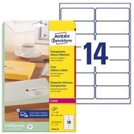 Avery Zweckform Etiketten 350 Folien-Adressetiketten L7563-25 transparent 99,1...