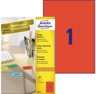 Avery Zweckform Etiketten Universaletikett 3470 21 Papier rot 100 Etik./Pack.
