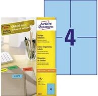 Avery Zweckform Etiketten Universaletikett 3457 10 Papier blau 400 Etik./Pack.
