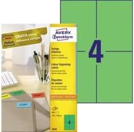 Avery Zweckform Etiketten Universaletikett 3458 10 Papier gr&uuml;n 400 Etik./Pack.