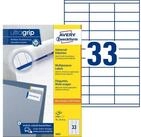 Avery Zweckform Etikett 3421 3421 Universal-Etiketten ultragrip - 70 x 254 mm...
