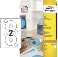 Avery Zweckform Etiketten CD/DVD-Etikett L6015-25 Durchmesser: 117 mm