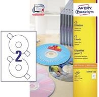 Avery Zweckform Etiketten Avery Zweckform CD/DVD-Etikett L6043-100 Etik./Pack.