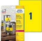 Avery Zweckform Etikett L6111-20 L4775-20 Folienetiketten - 210 x 297 mm gelb 20