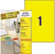 Avery Zweckform Etiketten Universaletikett 3473 21 Papier gelb 100 Etik./Pack.