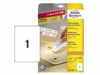 Avery Zweckform Etikett Universaletikett Maße: 210 x 297 mm (B x H) Werkstoff: