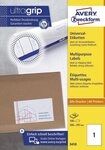 Avery Zweckform Etikett 3418 3418 Universal-Etiketten - 200 x 297 mm wei&szlig; 100
