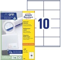 Avery Zweckform Etikett 3425 3425 Universal-Etiketten ultragrip - 105 x 57 mm...