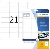 HERMA Etiketten Etiketten wei&szlig; Glossy 63,5x38,1mm Special A4 LaserCopy 525...