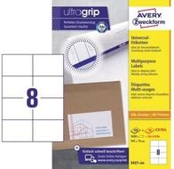 Avery Zweckform Etiketten Etikett 3427-200 105x74m Ma&szlig;e: 105 x 74 mm (B x H)