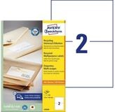 Avery Zweckform Etiketten Universal-Etiketten 210x148mm Recycling naturwei&szlig;...