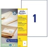 Avery Zweckform Etiketten Universal-Etiketten 210x297mm Recycling naturwei&szlig; VE=100
